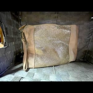 Rose Gold and Glitter Wristlet Clutch